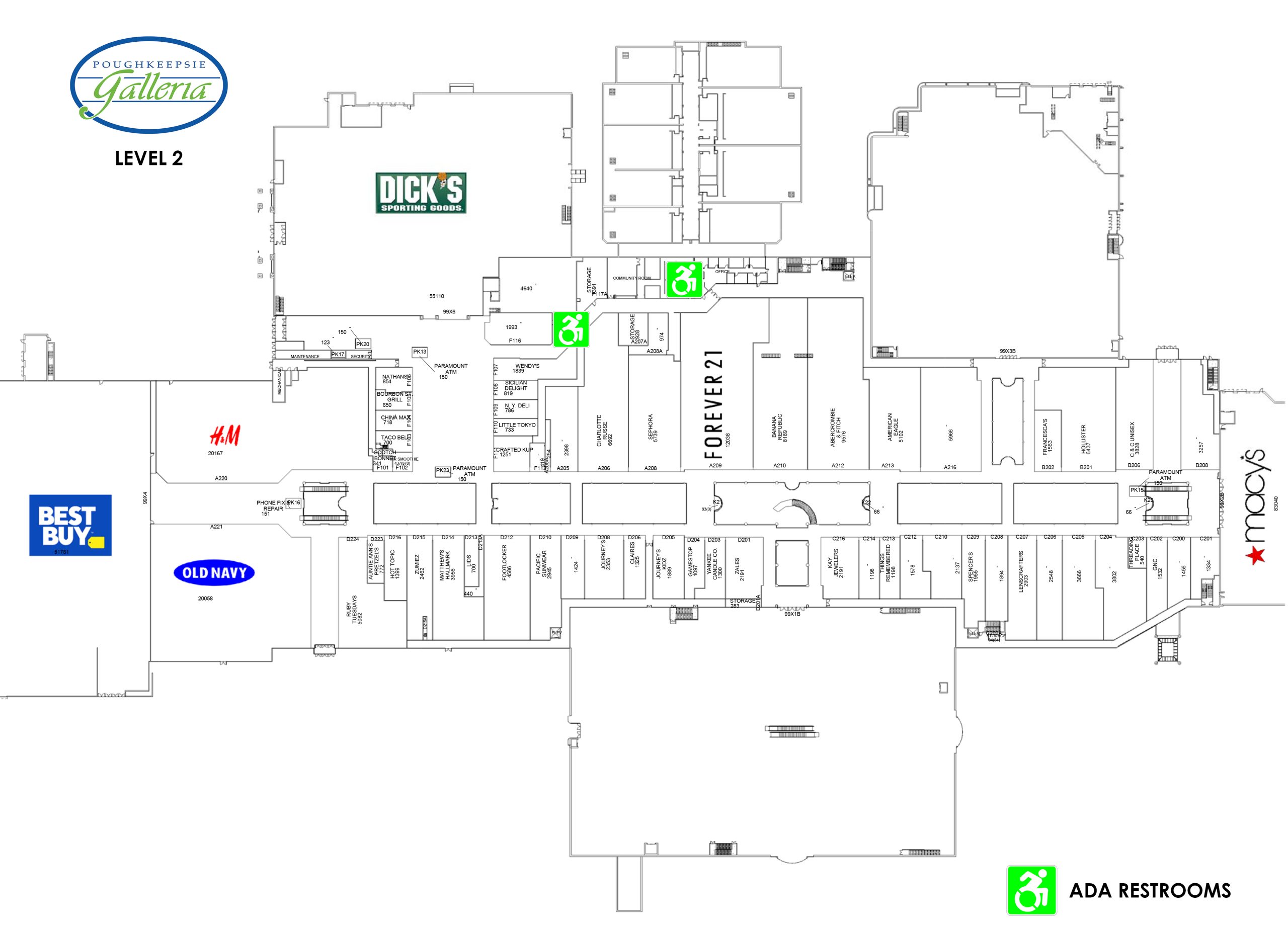 galleria mall map