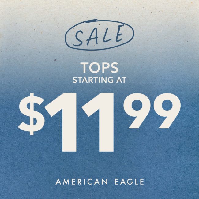 American Eagle Outfitters Campaign 52 American Eagle Tops Starting at 11.99 EN 1080x1080 1