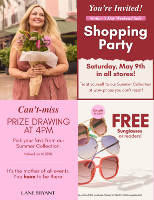 Lane Bryant Shopping Party May 2026