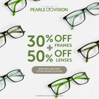 Pearle Vision Campaign 1196 30 off frames 50 off lenses EN Image Set 1 1080x1080