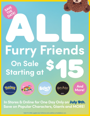 B A B Furry Friends $15 Flyer 7.9.2026