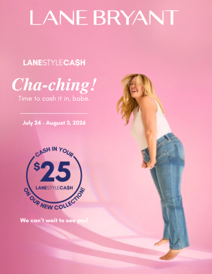 Lane Bryant Lane Cash Event Flyer