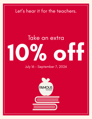 Famous Footwear 10% for Teachers Flyer